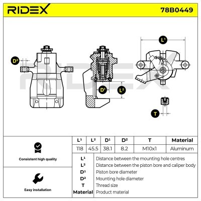 Zacisk Hamulcowy RIDEX 78B0449 78B0449 - foto 6