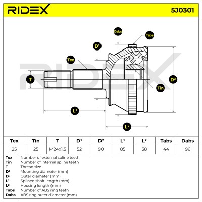 Przegub RIDEX 5J0301 5J0301 - foto 5