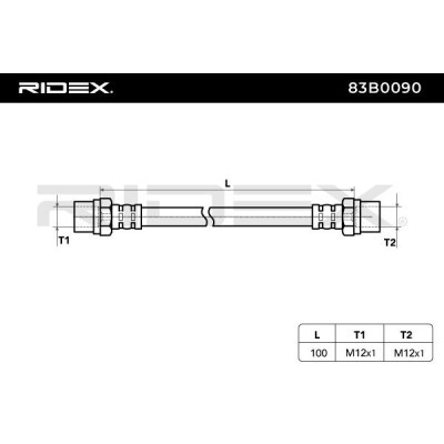 Przewód hamulcowy elast RIDEX 83B0090 83B0090 - foto 3