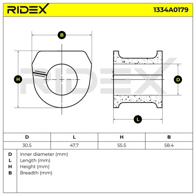 Tuleja Stabilizatora RIDEX 1334A0179 1334A0179 - foto 6