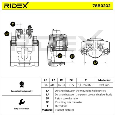 Zacisk Hamulcowy RIDEX 78B0202 78B0202 - foto 4