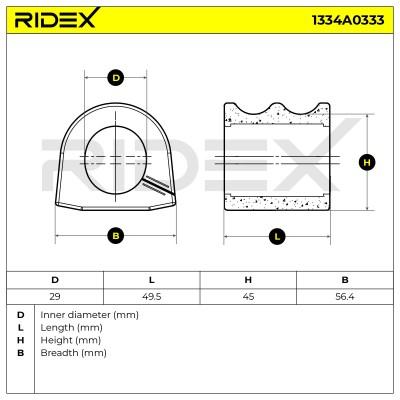 Tuleja Stabilizatora RIDEX 1334A0333 1334A0333 - foto 5