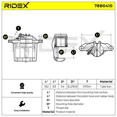 Zacisk Hamulcowy RIDEX 78B0410 78B0410 - foto 6