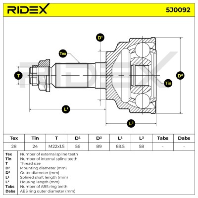 Przegub RIDEX 5J0092 5J0092 - foto 7