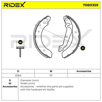 Klocki hamulcowe RIDEX 70B0359 70B0359 - foto 5