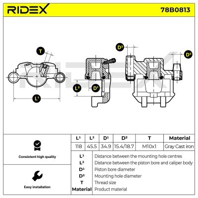 Zacisk Hamulcowy RIDEX 78B0813 78B0813 - foto 5