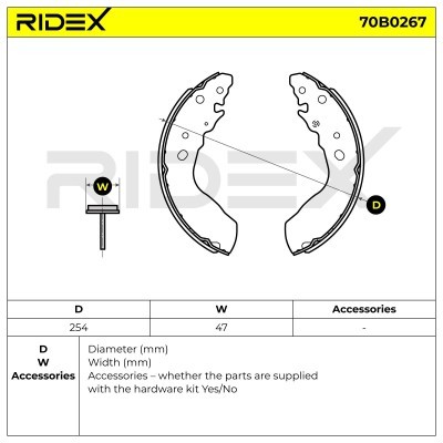 Klocki hamulcowe RIDEX 70B0267 70B0267 - foto 5