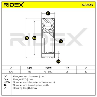 Przegub RIDEX 5J0537 5J0537 - foto 6