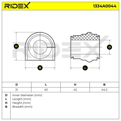 Tuleja Stabilizatora RIDEX 1334A0044 1334A0044 - foto 6