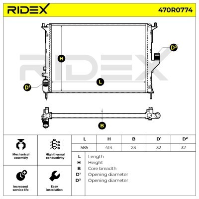 Chłodnica RIDEX 470R0774 470R0774 - foto 8