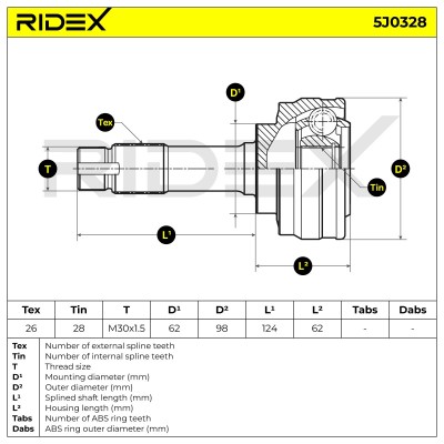 Przegub RIDEX 5J0328 5J0328 - foto 5
