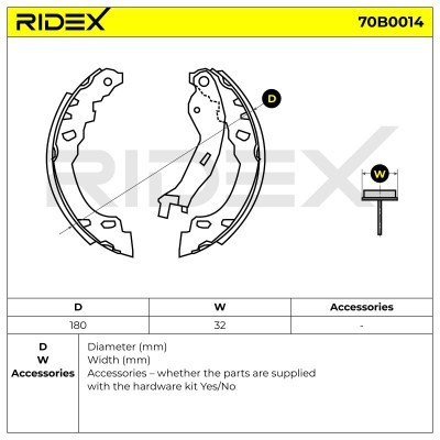 Klocki hamulcowe RIDEX 70B0014 70B0014 - foto 5