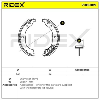 Klocki hamulcowe RIDEX 70B0189 70B0189 - foto 3