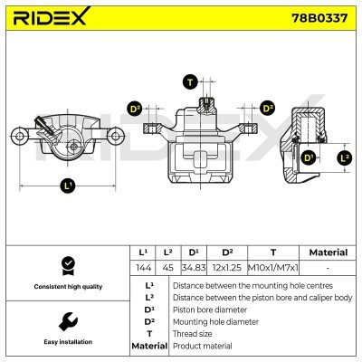 Zacisk Hamulcowy RIDEX 78B0337 78B0337 - foto 5