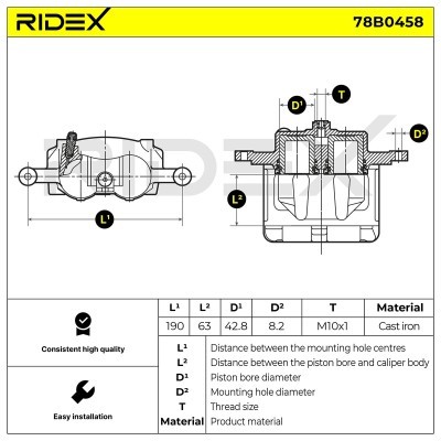 Zacisk Hamulcowy RIDEX 78B0458 78B0458 - foto 5