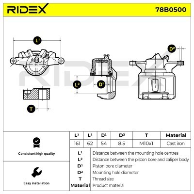 Zacisk Hamulcowy RIDEX 78B0500 78B0500 - foto 6