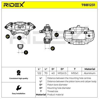 Zacisk Hamulcowy RIDEX 78B1231 78B1231 - foto 6