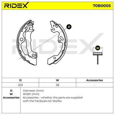Klocki hamulcowe RIDEX 70B0005 70B0005 - foto 6