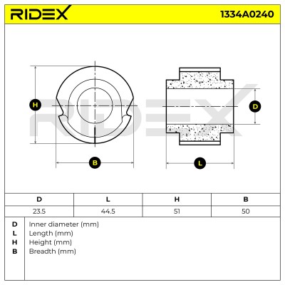 Tuleja Stabilizatora RIDEX 1334A0240 1334A0240 - foto 6