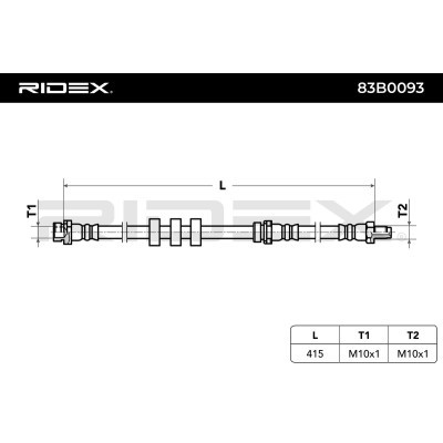 Przewód hamulcowy elast RIDEX 83B0093 83B0093 - foto 4