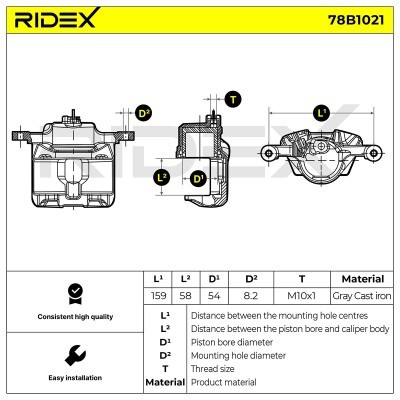 Zacisk Hamulcowy RIDEX 78B1021 78B1021 - foto 5