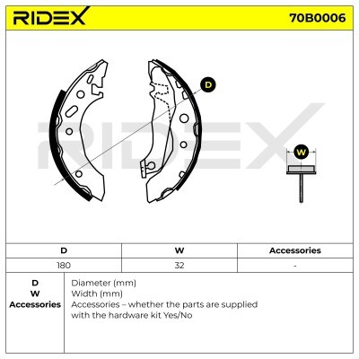 Klocki hamulcowe RIDEX 70B0006 70B0006 - foto 5