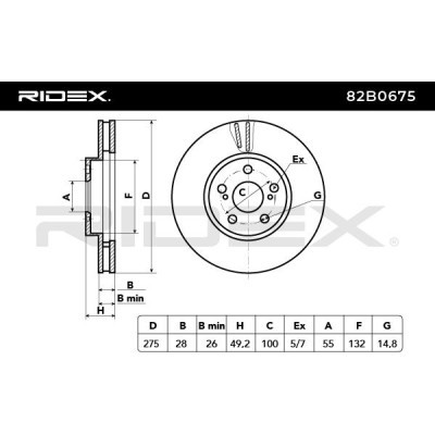 Tarcza hamulcowa RIDEX 82B0675 82B0675 - foto 3