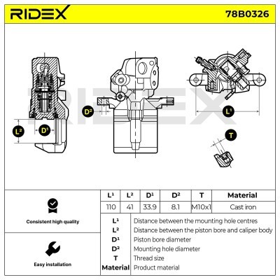 Zacisk Hamulcowy RIDEX 78B0326 78B0326 - foto 6