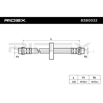 Przewód hamulcowy elast RIDEX 83B0032 83B0032 - foto 3