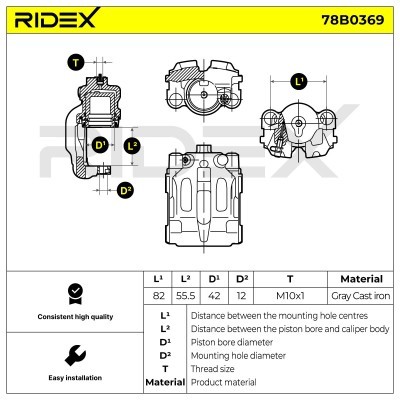Zacisk Hamulcowy RIDEX 78B0369 78B0369 - foto 5