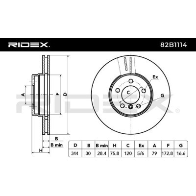 Tarcza hamulcowa RIDEX 82B1114 82B1114 - foto 3