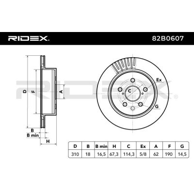 Tarcza hamulcowa RIDEX 82B0607 82B0607 - foto 3
