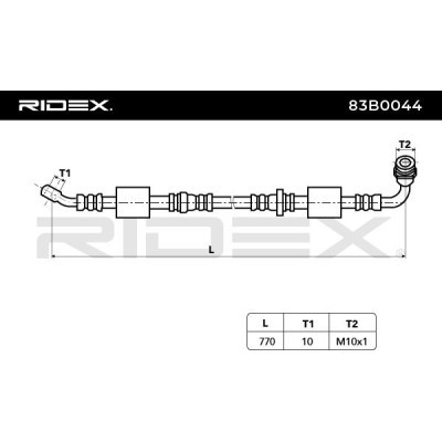 Przewód hamulcowy elast RIDEX 83B0044 83B0044 - foto 4