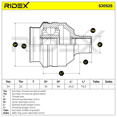 Przegub RIDEX 5J0525 5J0525 - foto 6