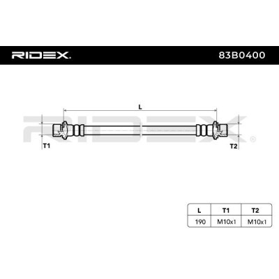 Przewód hamulcowy elast RIDEX 83B0400 83B0400 - foto 4
