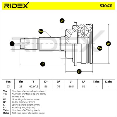 Przegub RIDEX 5J0411 5J0411 - foto 7