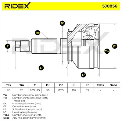 Przegub RIDEX 5J0856 5J0856 - foto 6
