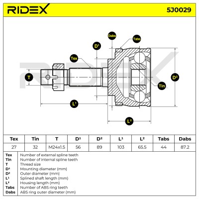 Przegub RIDEX 5J0029 5J0029 - foto 5
