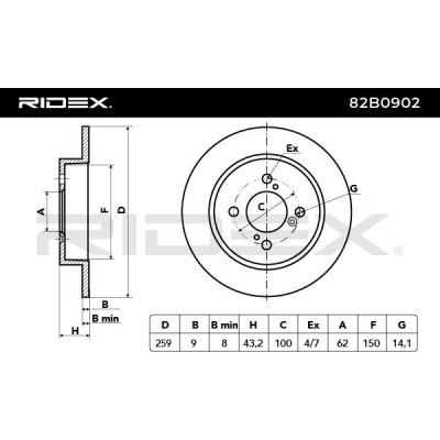 Tarcza hamulcowa RIDEX 82B0902 82B0902 - foto 3
