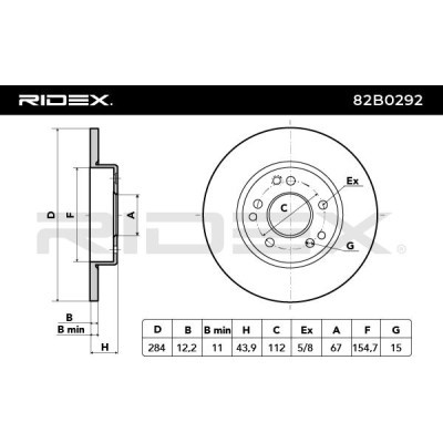 Tarcza hamulcowa RIDEX 82B0292 82B0292 - foto 4