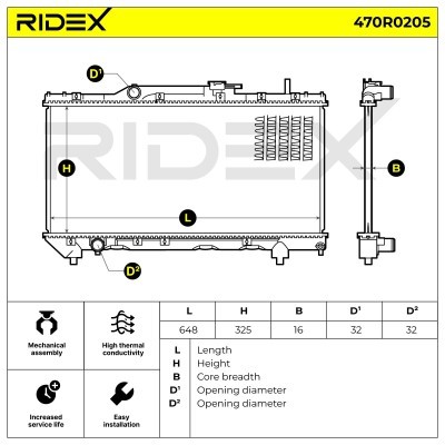 Chłodnica RIDEX 470R0205 470R0205 - foto 4