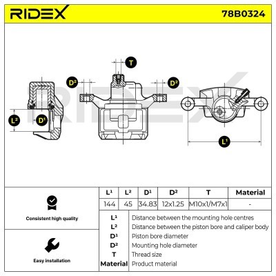 Zacisk Hamulcowy RIDEX 78B0324 78B0324 - foto 6