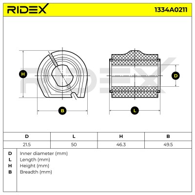 Tuleja Stabilizatora RIDEX 1334A0211 1334A0211 - foto 6