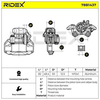 Zacisk Hamulcowy RIDEX 78B1437 78B1437 - foto 7