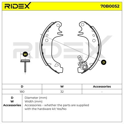 Klocki hamulcowe RIDEX 70B0052 70B0052 - foto 3