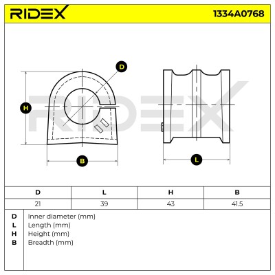 Tuleja Stabilizatora RIDEX 1334A0768 1334A0768 - foto 5