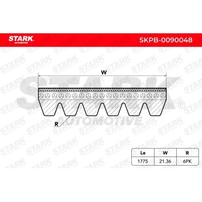 Pasek Klinowy Wielorowkowy Stark SKPB-0090048 SKPB-0090048 - foto 4