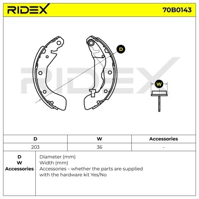 Klocki hamulcowe RIDEX 70B0143 70B0143 - foto 6
