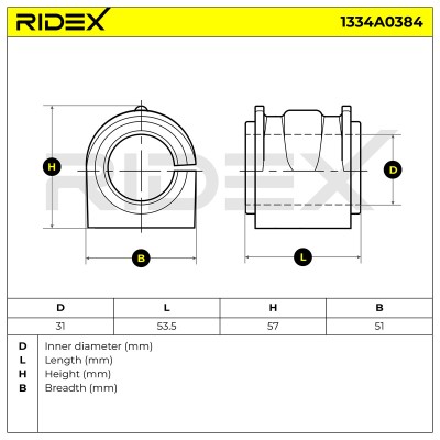 Tuleja Stabilizatora RIDEX 1334A0384 1334A0384 - foto 4