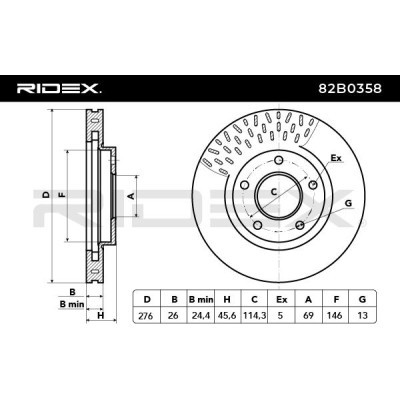 Tarcza hamulcowa RIDEX 82B0358 82B0358 - foto 6